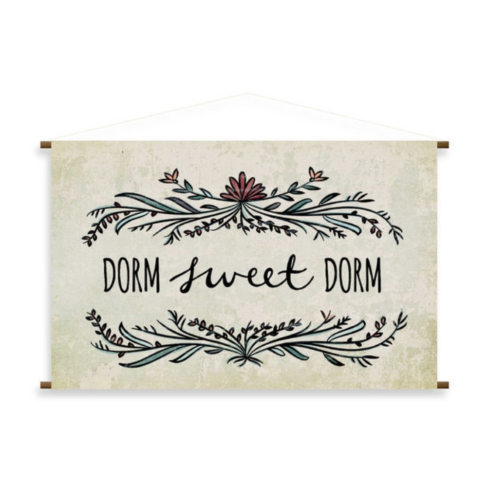 Dorm Sweet Dorm" Canvas Wall Banner